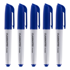 Classmates Mini Whiteboard Pens Blue, Bullet Tip - Pack of 36